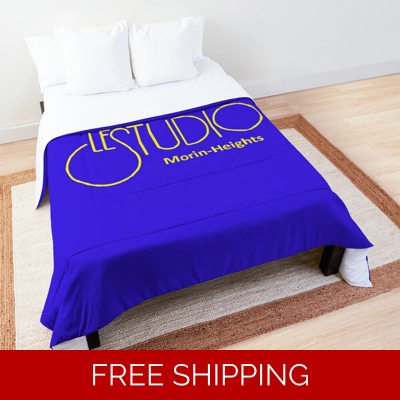 Le Studio Comforter Royal Blue Yellow Logo MH Yellow